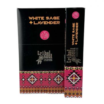 Tribal Soul White Sage & Lavender Incense Sticks, 15gm x 12 boxes